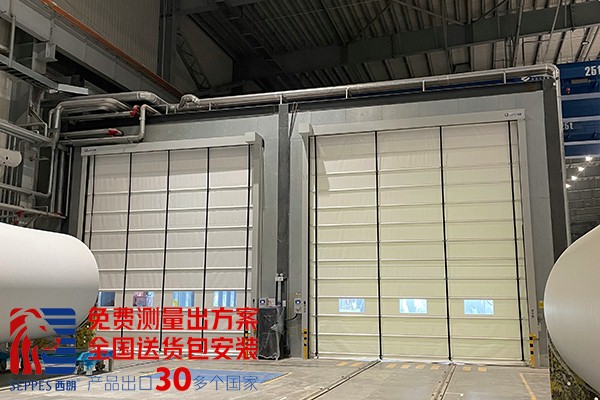 家居建材厂外堆积快速门1 家居建材厂外堆积快速门